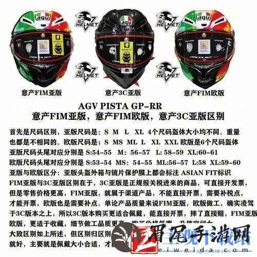 agv-欧版和亚洲版尺寸差别分析